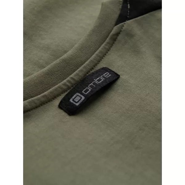  Pánské triko OMBRE S1632 OLIVE 