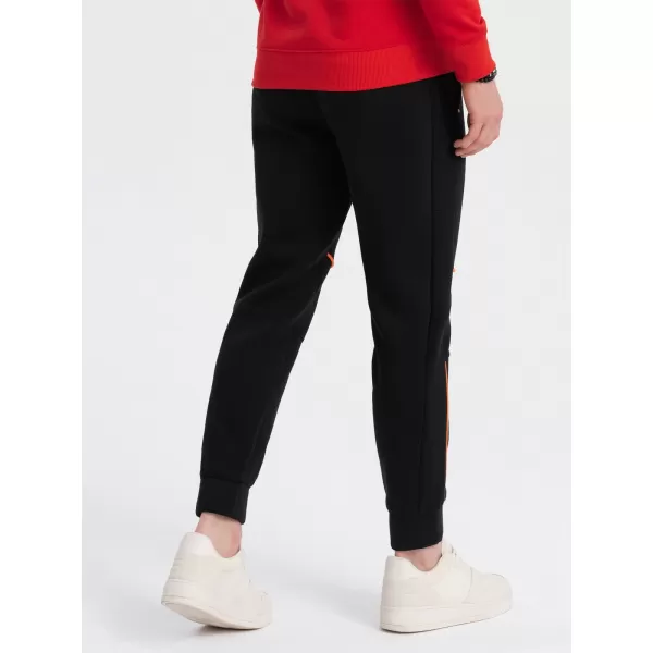  Pánské tepláky OMBRE OM-PASK-0145 BLACK 