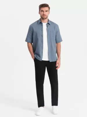 Pánské kalhoty OMBRE OM-PACP-0186 BLACK