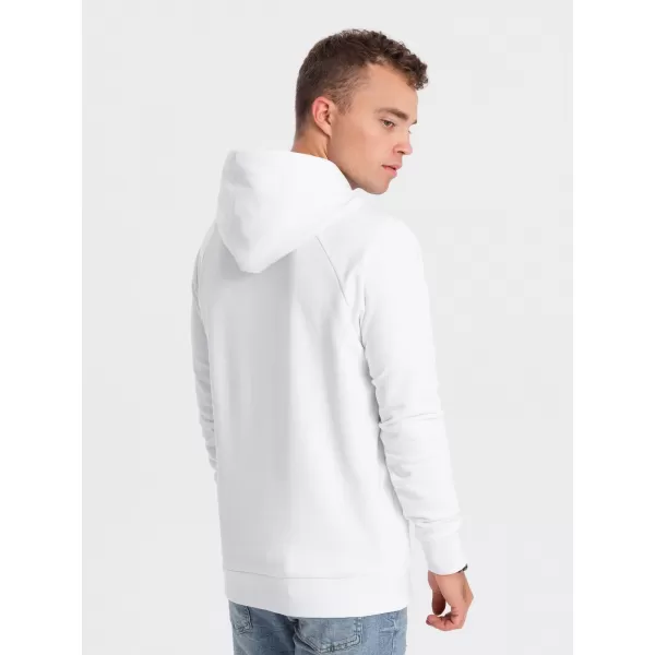  Pánská mikina OMBRE OM-SSPS-0153 WHITE 