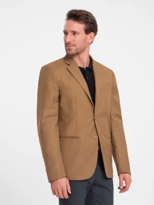 Pánské sako OMBRE OM-BLZB-0115 CARAMEL