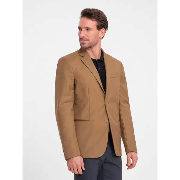  Pánské sako OMBRE OM-BLZB-0115 CARAMEL 