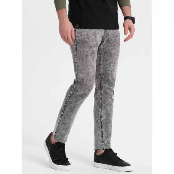  Pánské džíny OMBRE OM-PADP-0146 GREY 