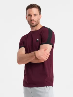 Pánské triko OMBRE S1632 MAROON
