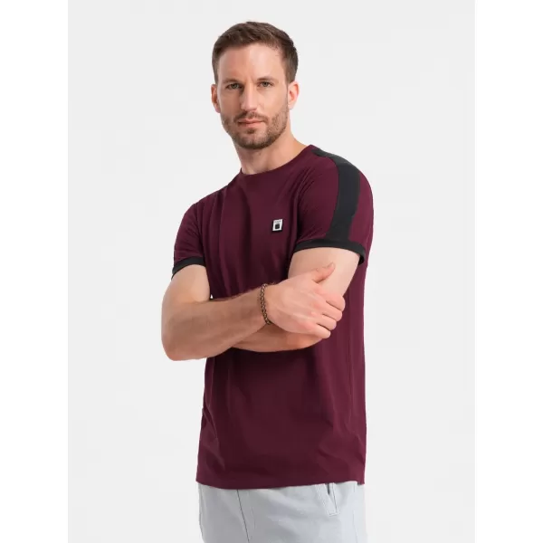  Pánské triko OMBRE S1632 MAROON 