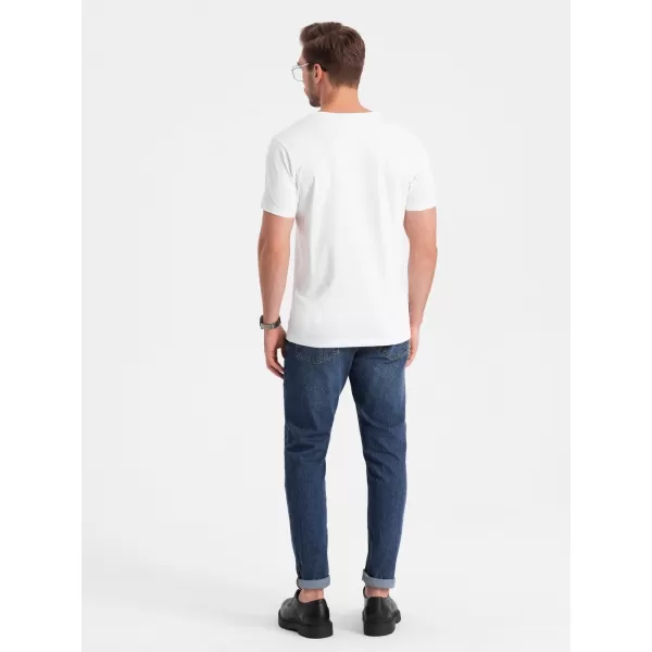  Pánské triko OMBRE OM-TSCT-0106 WHITE 