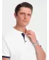 Pánské triko OMBRE OM-TSCT-0156 WHITE
