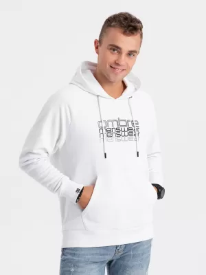 Pánská mikina OMBRE OM-SSPS-0153 WHITE