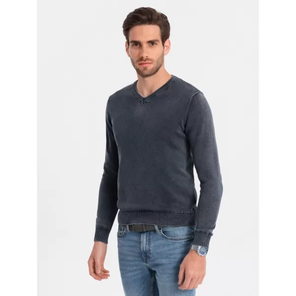  Pánský svetr OMBRE OM-SWOS-0108 NAVY BLUE 