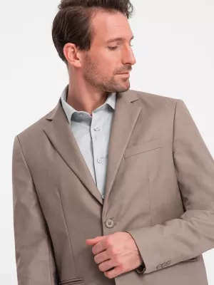 Pánské sako OMBRE OM-BLZB-0115 BEIGE