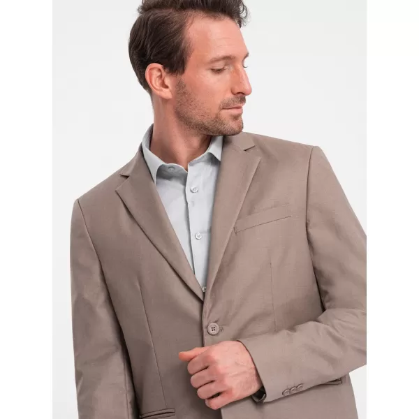  Pánské sako OMBRE OM-BLZB-0115 BEIGE 