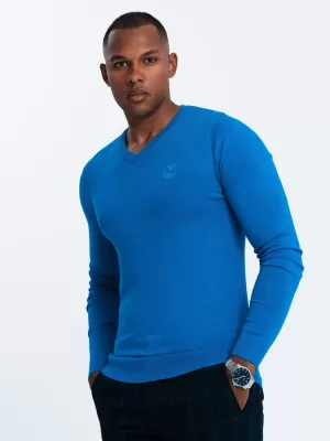 Pánský svetr OMBRE OM-SWBS-0107 BLUE