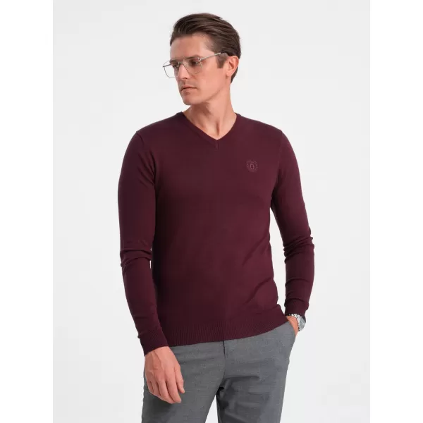 Pánský svetr OMBRE OM-SWBS-0107 MAROON 