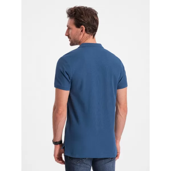  Pánské triko s límečkem OMBRE S1374 DARK BLUE 