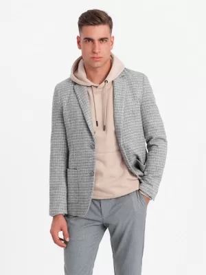 Pánské sako OMBRE OM-BLZB-0117 GREY
