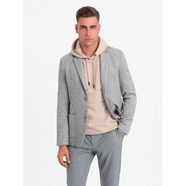  Pánské sako OMBRE OM-BLZB-0117 GREY 