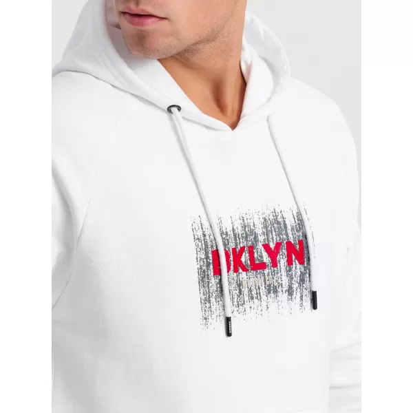  Pánská mikina OMBRE OM-SSPS-0150 WHITE 