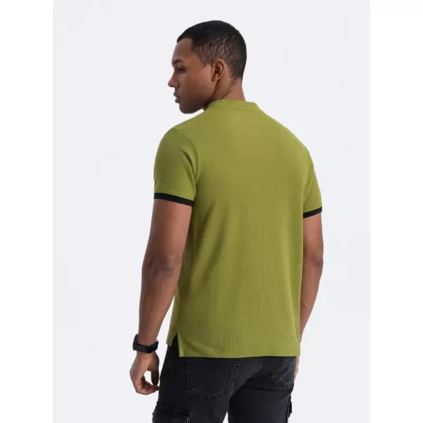  Pánské triko OMBRE OM-TSCT-0156 OLIVE 