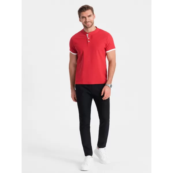  Pánské triko OMBRE OM-TSCT-0156 RED 