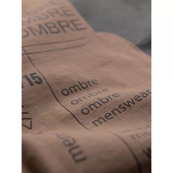  Pánské triko OMBRE OM-TSPT-0166 LIGHT BROWN 