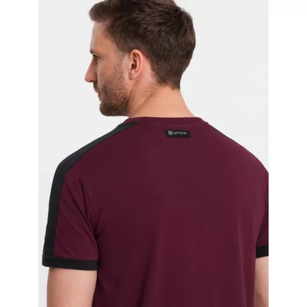  Pánské triko OMBRE S1632 MAROON 