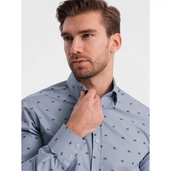  Pánská košile OMBRE OM-SHCS-0156 LIGHT BLUE 