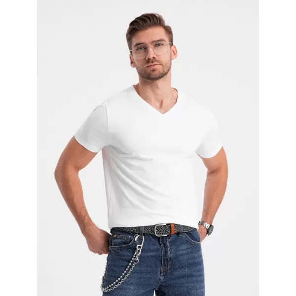  Pánské triko OMBRE OM-TSCT-0106 WHITE 