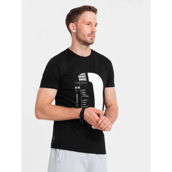  Pánské triko OMBRE OM-TSPT-0166 BLACK 