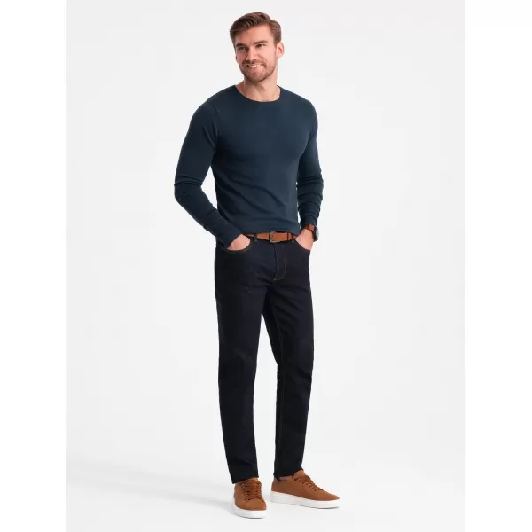  Pánský svetr OMBRE OM-SWBS-0106 NAVY BLUE 