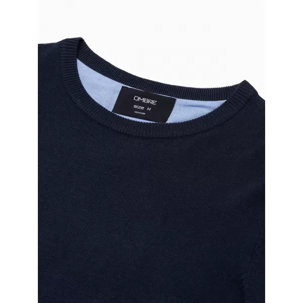  Pánský svetr OMBRE OM-SWBS-0106 NAVY BLUE 