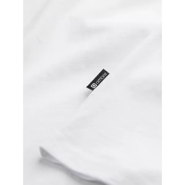  Pánské triko s dlouhým rukávem OMBRE OM-LSBL-0106 WHITE 