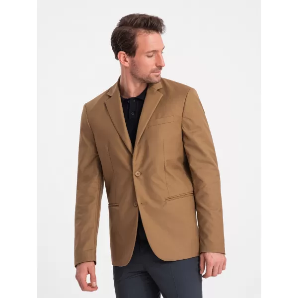  Pánské sako OMBRE OM-BLZB-0115 CARAMEL 