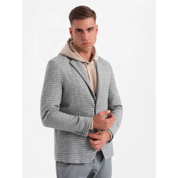  Pánské sako OMBRE OM-BLZB-0117 GREY 