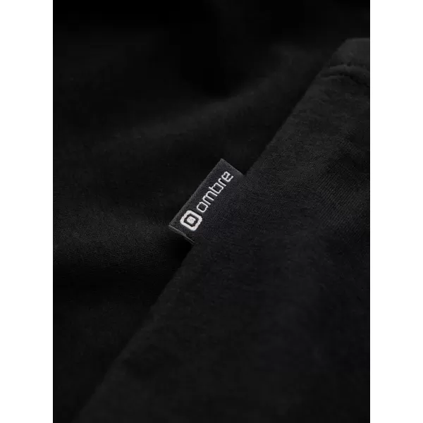  Pánské triko s dlouhým rukávem OMBRE OM-LSCL-0102 BLACK 