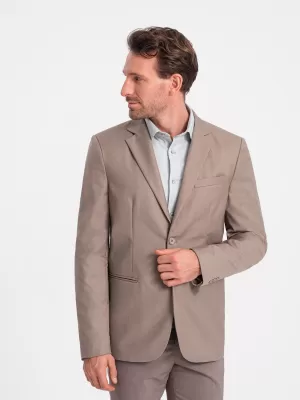 Pánské sako OMBRE OM-BLZB-0115 BEIGE