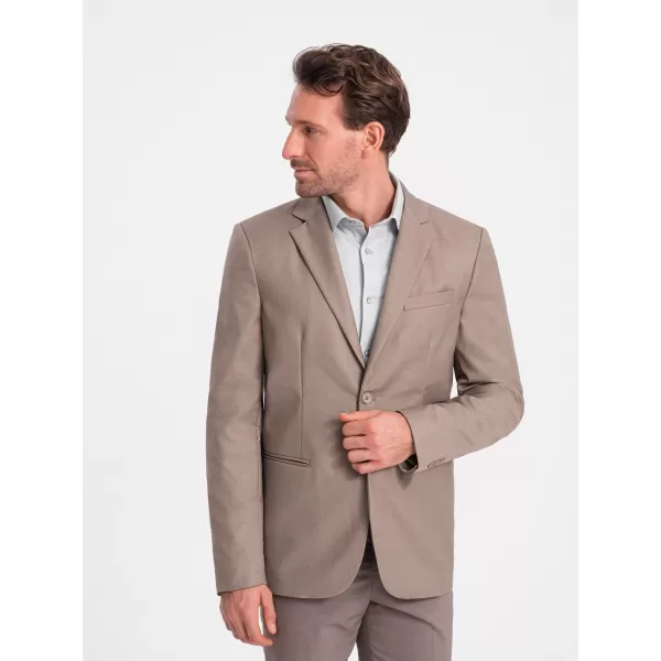  Pánské sako OMBRE OM-BLZB-0115 BEIGE 