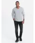 Pánské triko s dlouhým rukávem OMBRE OM-LSBL-0108 GREY MELANGE