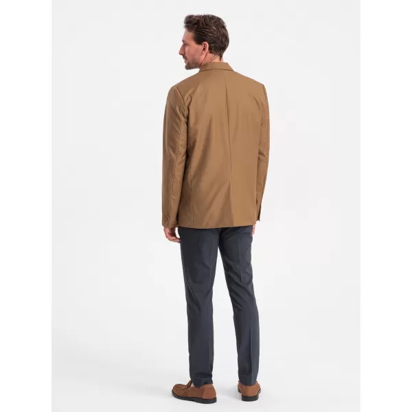  Pánské sako OMBRE OM-BLZB-0115 CARAMEL 