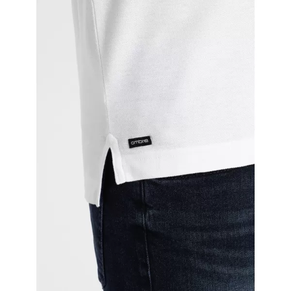  Pánské triko OMBRE OM-TSCT-0156 WHITE 