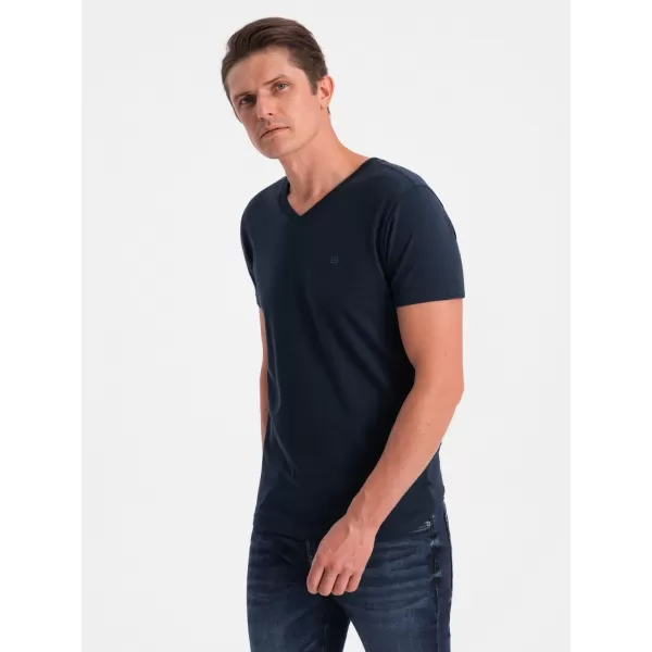  Pánské triko OMBRE OM-TSCT-0106 NAVY BLUE 