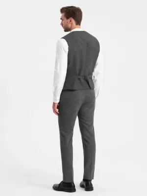 Pánská vesta OMBRE OM-BLZV-0109 GRAPHITE
