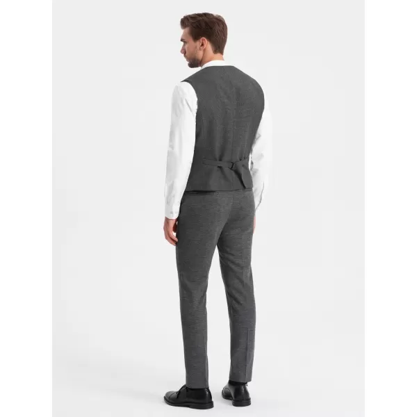 Pánská vesta OMBRE OM-BLZV-0109 GRAPHITE 