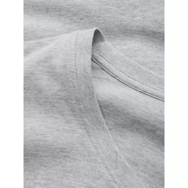  Pánské triko s dlouhým rukávem OMBRE OM-LSBL-0108 GREY MELANGE 