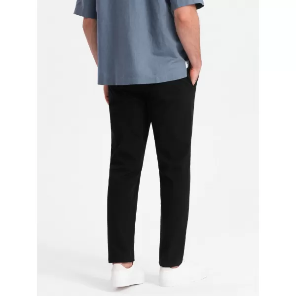  Pánské kalhoty OMBRE OM-PACP-0186 BLACK 