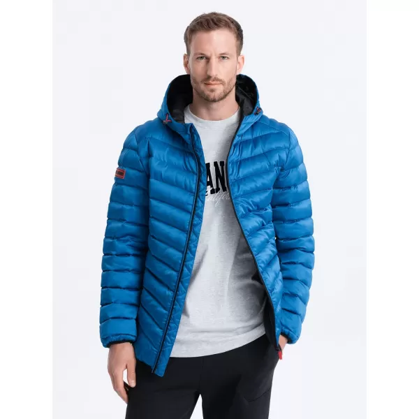  Pánská bunda OMBRE OM-JALP-0121 INTENSE BLUE 