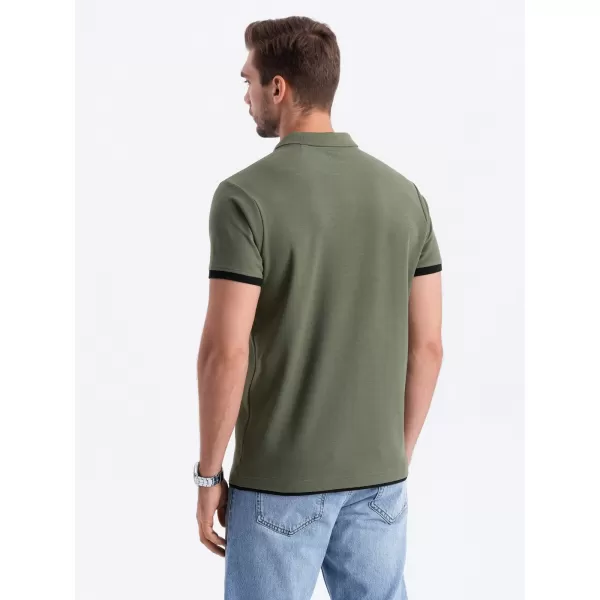  Pánské triko OMBRE OM-POSS-0113 OLIVE 