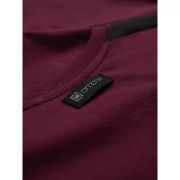  Pánské triko OMBRE S1632 MAROON 