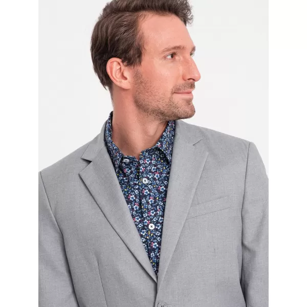  Pánské sako OMBRE OM-BLZB-0115 GREY 