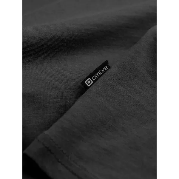  Pánské triko s dlouhým rukávem OMBRE OM-LSBL-0106 GRAPHITE 