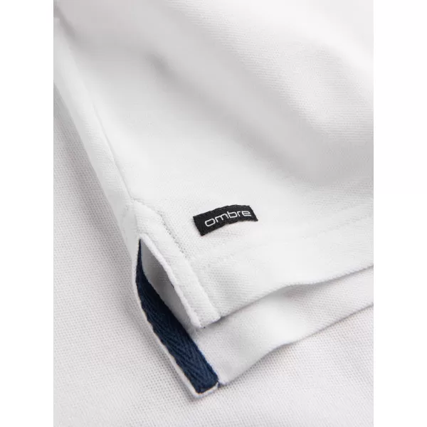  Pánské triko OMBRE OM-TSCT-0156 WHITE 